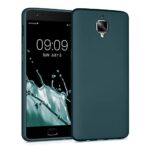 kwmobile Housse Compatible avec OnePlus 3 / 3T Coque - Housse de téléphone Protection Souple en TPU - pétrole métallique