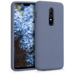 kwmobile Housse Compatible avec OnePlus 6 Coque - Housse de téléphone Protection Souple en TPU Silicone - Gris Lavande