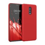 kwmobile Housse Compatible avec OnePlus 6T Coque - Housse de téléphone Protection Souple en TPU Silicone - Rouge