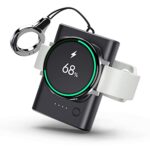 leChivée Chargeur sans Fil pour Samsung Watch, Chargeur Portable Samsung 1800mAh avec Porte-clés, USB C Chargeur Magnétique pour Samsung Galaxy Watch 6/6 Classic/5/5 Pro/4/4 Classic/Active 2/Gear S3