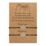 uwowsBracelets mère fille ensemble assorti cordon String Bracelet cadeau de maman à la relation de fille à la main souhait bijoux pour femmes filles
