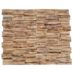 vidaXL 10x Bois de Teck Panneaux de Revêtement Mural 3D Décoration Murale Carreaux de Revêtement Salon Chambre Maison Intérieur 1,01 m² Salle de séjour