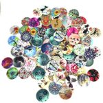 ysister 100 pièces Boutons en Bois, Boutons Couture Ronde, Vintage 2 Trous Boutons colorés pour Artisanat Couture Enfants Bricolage Artisanat Peinture Cadeau décoration Couture Artisanat Scrapbooking
