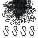 120 Pièces Mini Crochet en S, 2,5 cm Petit Crochet en S Noir, Mini Noir Crochet en Métal, Crochet en Forme de S Noir, Crochets de Suspension en Métal, pour Travaux Manuels Bijoux Plantes en Pot