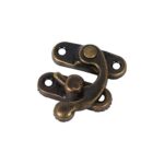 12X Antique Gauche/Droite Loquet Crochet Hasp Corne de Verrouillage avec loquet de Vis Sac Bricolage, bois, boîte à bijoux Décoration Décoratifs Cadeau Vin Boîte En Bois (right-Bronze foncé)