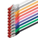 1aTTack 0,5m Câble Réseau Cat6 Ethernet Lan Cat 6 Câbles RJ45 1000 Mo/s SFTP PIMF 10 couleurs - 10 pièces 0,5m
