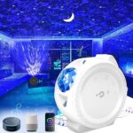 3 in 1 Lampe Projecteur Ciel Etoile LED Smart Home Compatible avec Alexa Google Assistant, Dynamique Projecteur Galaxie Veilleuse pour Bébé Enfant Decoration Chambre Cinéma Maison (Blanc)