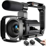 4K Caméscope, Caméra Vidéo WiFi 48MP Caméra Vlog IR Vision Nocturne,Zoom Numérique 16X Youtube Camera 3