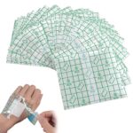 50 Pièces Transparent Pansement Bandage,Imperméable Tatouées Bandage, Transparent Adhésif Médical Bandage, Plâtre de Fixateur Bandage pour Tatouages Fixer Plaster Stretch Fixation