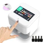 73HA73 Machine de Peinture à Ongles Numérique Mobile Nail Art Printer Set Portable Pack de Vernis à Ongles Gel pour Les Ongles et Lampe Plus de 1500 Photos