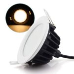 9W Downlight LED,Luminaires Encastrés Plafonnier Lampe à Panneaux - Étanche IP65 pour Salle de bains et Chambre Éclairage Intérieur Extérieur (3000K,AC220V-240V, Pack de 1)