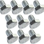 AERZETIX - C47299 - Lot de 10 pièce - Boulons M6x8 - à tête Hexagonale - Ø6x8mm - DIN 933 - Classe 8.8 - en Acier Zingué - Bricolage - Outillage d'assemblage/Quincaillerie