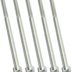 AERZETIX - C47632 - Lot de 5 pièces - Boulons M4x70 - à tête Hexagonale intérieur - Ø4x70mm - DIN 912 - Classe 8.8 - en Acier Zingué - Bricolage - Outillage d'assemblage/Quincaillerie