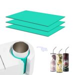 AIEX 3PCS Silicone Feuille de Silicone Sublimation Feuille de Silicone Cricut Mug Press Mug Press Machine Sublimation Print Haute Température Non Toxique (Vert, L25 x W12cm)