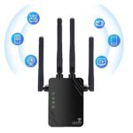 ANDHOT Répéteur WiFi, 2023 New WiFi Extender, Amplificateur WiFi 1200Mbps 5GHz et 2.4GHz, Répéteur WiFi supporte les modes Répéteur/Routeur/AP, convient pour la maison, le bureau et d'autres endroits.