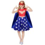 AOOWU Deguisement Spider Enfant, Deguisement pour Fille, Costume de super-héros avec masque pour les yeux, Déguisement Classique, Costume Spider pour Cosplay Costume Halloween Carnaval (110-160CM)