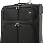 Aerolite56x45x25 Cabine Bagage Easyjet Taille Maximale 60L Bagage à Main Valise Souple Légere à 2 roulettes, pour Jet2, British Airways, 56cm, Garantie De 10 Ans, Noir