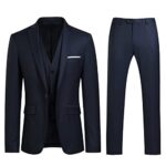 AllthemenCostume Homme 3 Pièces Mariage Slim Fit Smoking Costumes Couleur Pure Formel Veste Gilet et Pantalon