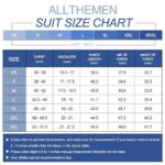 AllthemenCostume Homme Formel d'affaire de Couleur uni Un Bouton à la Mode Slim fit Deux pièces Noir M