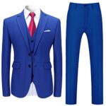 AllthemenCostume Homme 3 Pièces Mariage Slim Fit Formel Deux Boutons Blazer Veste Gilet et Pantalon