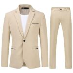AllthemenCostume Hommes 2 pièces Slim Fit Causal Mariage d'affaires Un Bouton pour Business