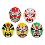 Amosfunopéra chinois masque halloween fantôme masque enfants cosplay les accessoires (style aléatoire) 5pcs