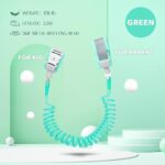 AnyfirstAnyfirst 2.5M Anti-perdu Poignet Ceinture, Rotation à 360 °Bracelet Securite Enfant Pour Voyage Supermarché Exploration Helper, Vert