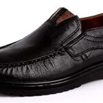 AsifnHommes Casual Driving Shoes Cuir Loafers Antidérapant Outdoor Dress Boat Walking Chaussures de Marche Confortables Chaussures Plates