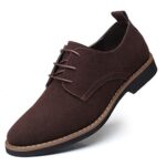 AsifnHommes Robe Oxfords et Derbies Chaussures Cuir Classic Lacets Casual Suede Velours Low Top Affaires Chaussures Respirantes
