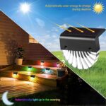 Auting solaires pour extérieur, Lampe solaire étanche pour la décoration de jardin, de terrasse, d'escaliers Lot de 6