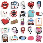 BEIIEB Décoration de chaussures de dessin animé 25pcs, ornement de style médical, accessoires de décoration de chaussures, décoration de dessin animé, pointes de chaussures en PVC, unisexe