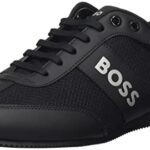 BOSSHommes Rusham Lowp Baskets logotées avec empiècements en Mesh et en Gomme