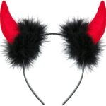 BalincoOreilles de Diable Bandeau de cheveux Bandeau de cheveux Carnaval Fête d'Halloween Costume d'accessoires pour cheveux Headwear Cornes