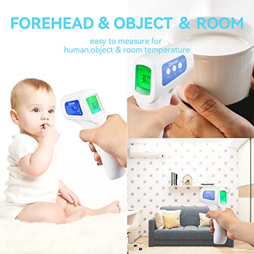 Berrcom Thermomètre Frontal Adulte, Thermomètre Médicale Bébé, Thermomètre Infrarouge sans Contact pour Enfants avec Avertissement de Fièvre, Écran LCD, Fonction Mémoire – Image 4