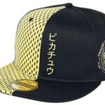 BioworldPokemon Pikachu Snapback Casquette de Baseball Noir Taille Unique réglable