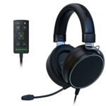Black Shark Casque Gaming pour PC, PS4, PS5, Switch, Son Surround Spatial 7.1, Micro Suppression du Bruit Ambiant Détachable, Pilotes de 50mm, avec Prise Audio de 3,5 mm et Carte Son USB