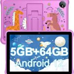 Blackivew Tab A7 Kids Android 12 Tablette Éducative pour Enfants 10 Pouces, 5Go+64Go/TF 1To, 6580mAh, 5+2MP WIFI, iKids Pré-installé/Contrôle Parental/Coque Protection/Bluetooth/2Ans Garantie