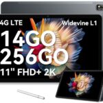 Blackview TAB 16 Gaming Tablette Tactile Android 12, 11 Pouces 4G LTE+5G WiFi,14Go+256Go/TF 1To/7680mAh/13+8MP/Octa-Core/Face ID/TÜV/GMS/PC Mode/GPS/Avec Stylet capacitif