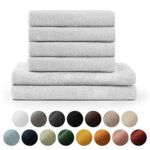 Blumtal - Lot Serviette De Toilette - 2 Serviettes De Bain 70x140-4 Essuie-Mains 50x100 - Doux Et Absorbant - 100% Coton - Certifié Oeko-TEX® - Blanc