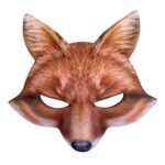 Boland56732 - Demi-masque renard, impression réaliste, masque avec élastique pour carnaval ou fête à thème, accessoires pour costumes d'animaux, déguisements de carnaval