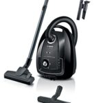 Bosch, Aspirateur avec Sac, GL38, Compact, léger, éco responsable, Sac à poussière XL 4 L, Rayon d'action 10m, Filtre hygiénique PureAir, Fabriqué en Allemagne, Noir, BGL38BA2H