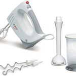 Bosch MFQ3540 – Batteur polyvalent avec plusieures accessoires – Puissance de 450 W – Couleur : Blanc/Gris
