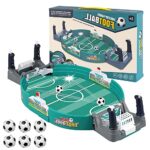 CHmiss Mini Jeu Interactif de Baby Foot - Jouet De Table De Football pour Deux, Jeu de Société de Football avec 6 Balles