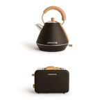CREATE Pack TOAST Retro + KETTLE RETRO/grille-pain et bouilloire Noir / 3 prévues de grillage 1,7 L