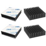 CTRICALVER Bloc de Refroidissement à Eau 40 x 40 x 11mm en Aluminium pour système de dissipateur de Chaleur Refroidisseur d'eau Liquide Noir pour CPU Graphiques Radiateur Dissipateur Thermique