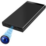 CYI Caméra Espion Cachée HD Mini Caméra Portable 1080P 10000mAh Power Bank Spy Cam Peut enregistrer 50+ Heures de vidéo avec Vision Nocturne pour Interieur Exterieur