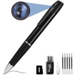 Caméra Espion Caméra Cachée Stylo 1080P Mini Caméra de Poche avec Carte SD 32 Go Caméra Stylo avec Enregistrement Vidéo Prise de Photo et 150 Mins d'Autonomie de la Batterie Rechargeable