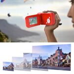 Caméra vidéo caméscope, 2 Pouces TFT LCD Sceen Vlogging caméra enregistreur HD numérique 16X Zoom caméscope avec Micro USB pour Enfants Cadeau(Rouge)