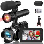 Caméscope 4K Caméra Vidéo UHD 48MP IR Vision Nocturne, Zoom Numérique 24X Camera Youtube, écran Rotatif 3,0
