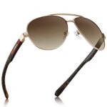 CarfiaPilote Lunettes de Soleil Homme Polarisées Protection UV400 Lunettes solaires sport pour pêcher Conduire